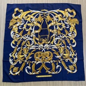Hermes Scarf Le Mors "A La Conétable" Silk Scarf NWOT 90 cm